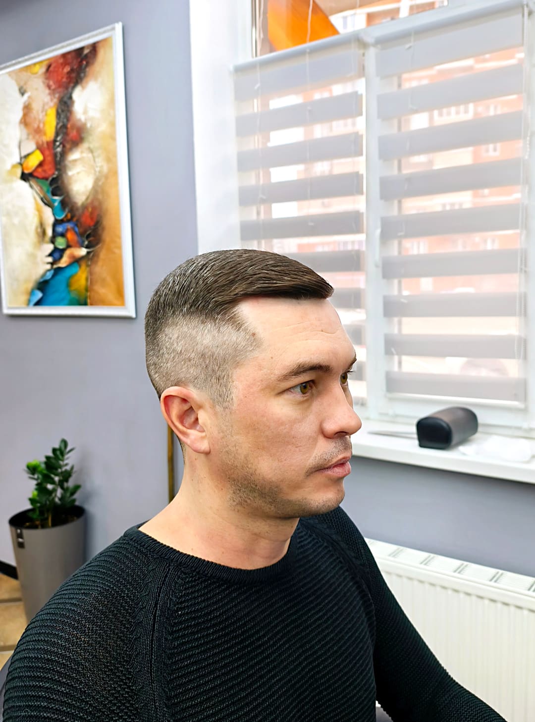 Результат мужской стрижки в LEVART
